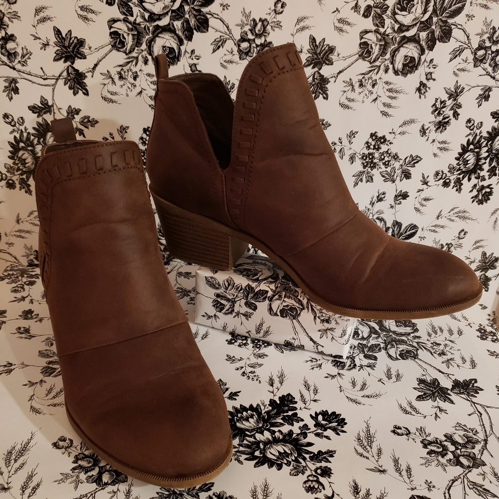 Brown Leather Booties